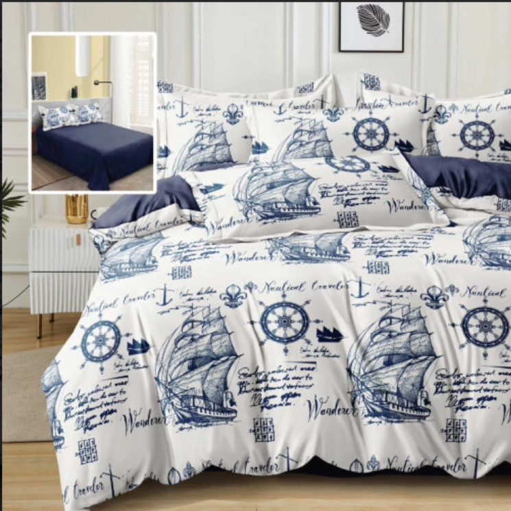 Lenjerie de pat Albastru Naval Lenjerie de pat Albastru Naval
